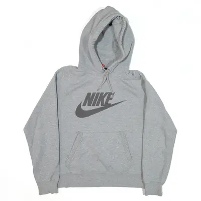 NIKE Hoodie Grey Pullover Mens S