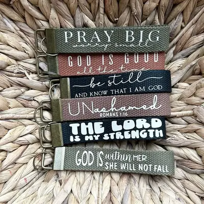 Christian Keychain Wristlet- Christian car accessory