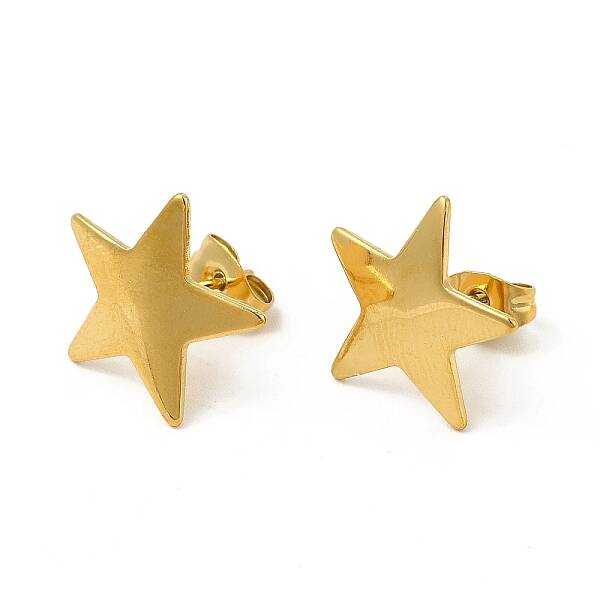 Ion Plating(IP) 304 Stainless Steel Stud Earrings for Women
