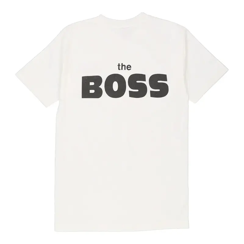 Single Stitch Made in USA The Boss Bristol Graphic T-Shirt - Medium White Cotton