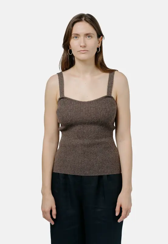 Ulaanbaatar Strap Top Brown | Size: XS