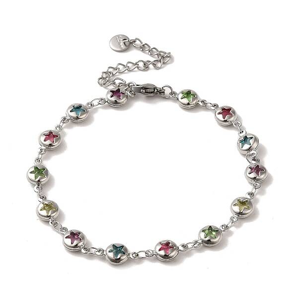 Brass Star Link Chain Bracelets