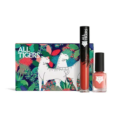 Vegan natural cosmetic sets All Tigers: Make Your Mark 683 liquid lipstick + Take Your Chance 196 nail polish