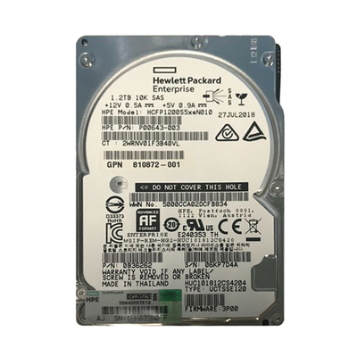 P00643-003 HP 1.2TB 6Gb/s SAS 10000 2.5-inch Hard Drive