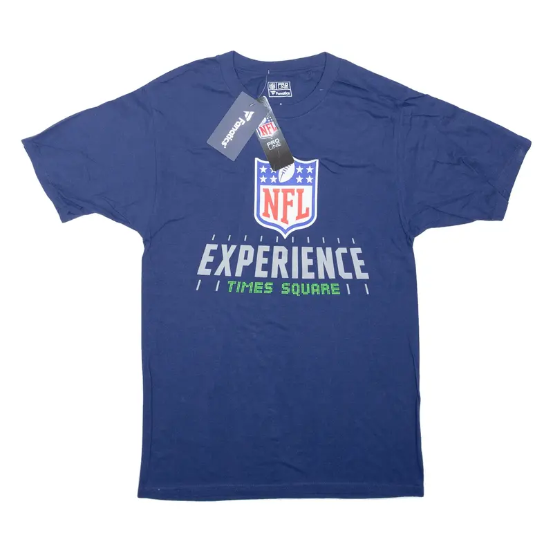 FANATICS NFL Times Square USA T-Shirt Blue Short Sleeve Mens S