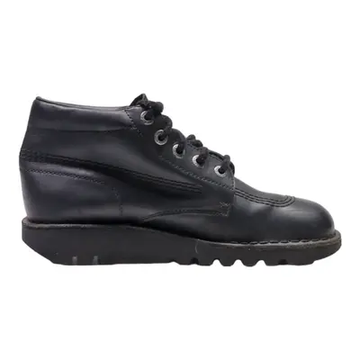 KICKERS Chukka Boots Black Leather Womens UK 8