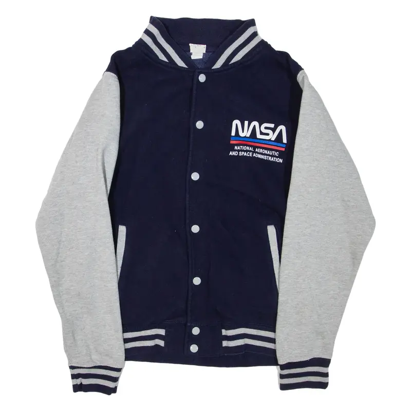 NASA Mens Jacket Blue Colourblock S