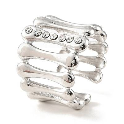 304 Stainless Steel Open Cuff Ring for Women