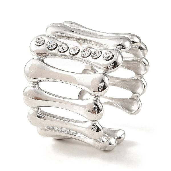 304 Stainless Steel Open Cuff Ring for Women