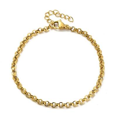 Ion Plating(IP) 304 Stainless Steel Cable Chain Bracelets