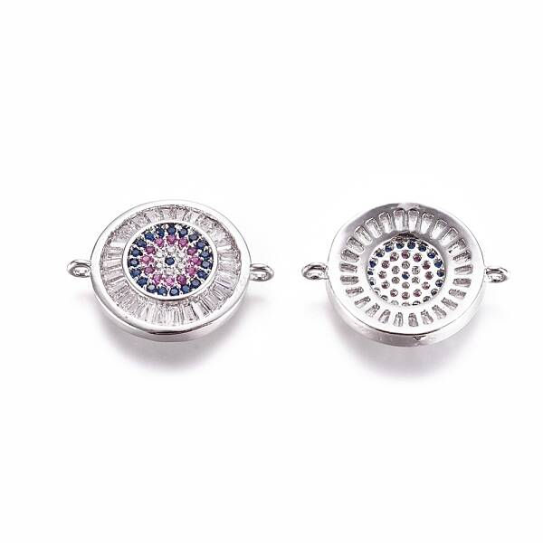 Brass Micro Pave Cubic Zirconia Links connectors