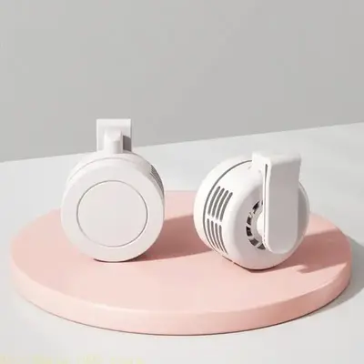 Portable rechargeable mini fan, silent bladeless electric fan, adjustable three-speed hanging waist fan, suitable for outdoor...