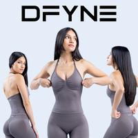 DFYNE Impact Longline Strappy Top & Shorts/Leggings Set – Seamless Activewear for Ultimate Performance