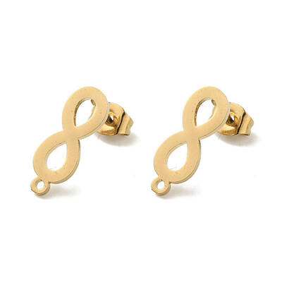 Ion Plating(IP) 304 Stainless Steel Stud Earring Findings