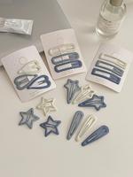 Cute Star & Love Heart & Geometric Design Hair Clips, Casual Simple Plain Color Hair Accessories for Women & Girls, Minimalis...