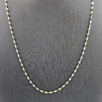 14k Gold Chain 18 Inches Long - Simple Gold Necklace Chain as Described