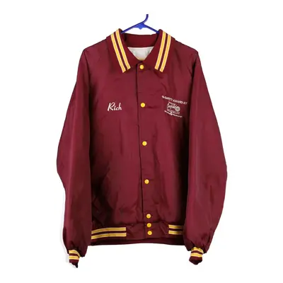 Rich Fc Sportswear Bomber Jacket - 2XL Burgundy Nylon