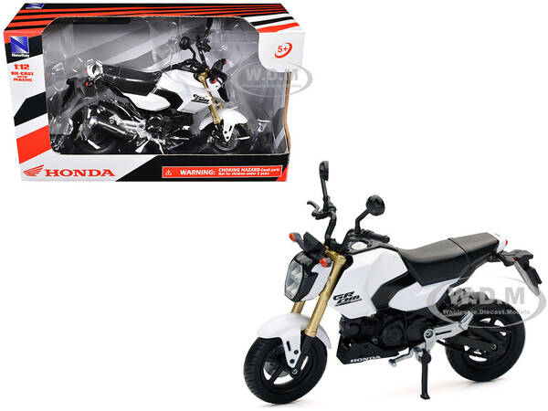 Honda GROM Motorcycle White 1/12 Diecast Model by New Ray
