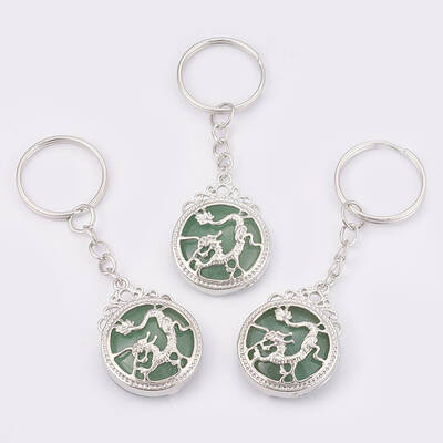 Natural Green Aventurine Keychain