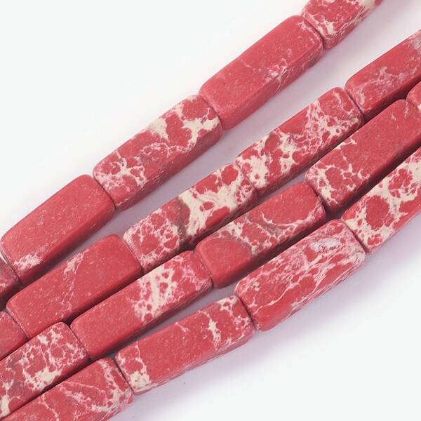 Synthetic Imperial Jasper Bead Strands