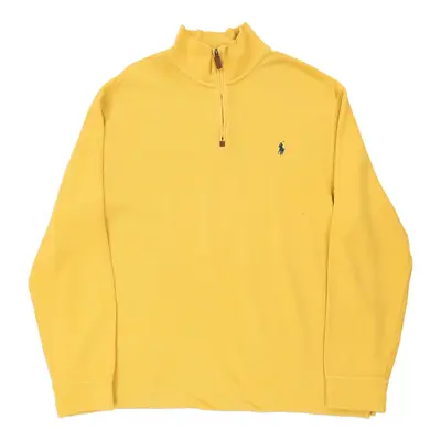 Ralph Lauren 1/4 Zip - XL Yellow Cotton