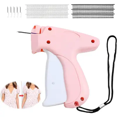 Fine Stitch Gun for Clothes, Tagging Gun with 5 Fine Needles 500 Black & 500 White Micro Fasteners Sewing Supplies Crafts Mul...