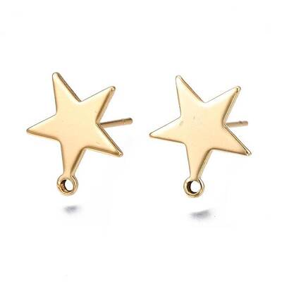 Brass Stud Earring Findings