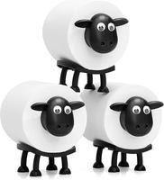 Sheep Toilet Roll Holder,Interesting Sheep Tissue Holder,Tissue Paper Roll Storage Stand - 3D Printed Black Sheep Loo Roll Ho...