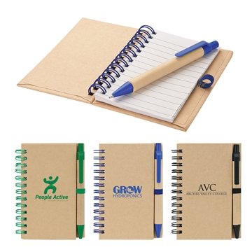 125 Custom Baffin Bay Notebook & Pen - Spiral Bound & 40 Pages