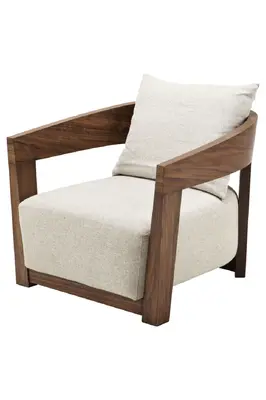 Wooden Frame Retro Armchair | Eichholtz Rubautelli