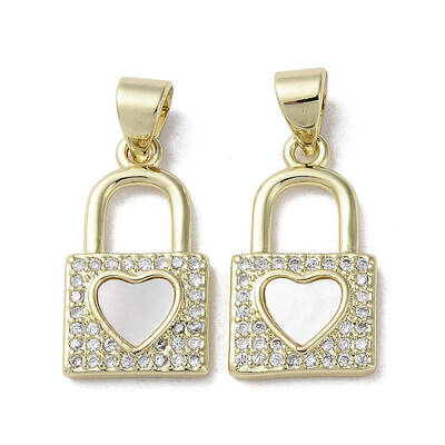 Brass Micro Pave Cubic Zirconia Pendants