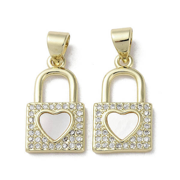 Brass Micro Pave Cubic Zirconia Pendants
