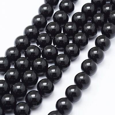 Natural Black Onyx Beads Strands