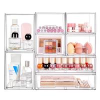 [Live Only]VTOMPART Clear Acrylic Stackable Storage Drawers, Comestics Desktop Organizer Bins for Vanity,makeups,Skin Care pr...