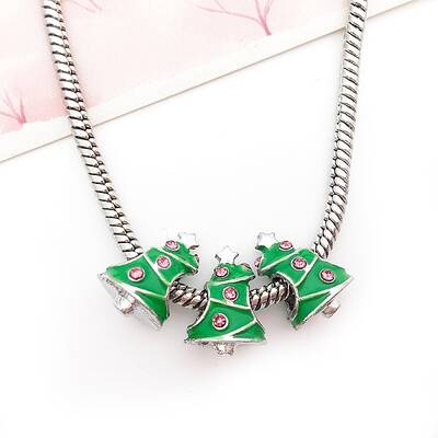 Alloy Rhinestone European Beads