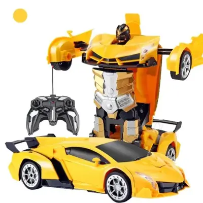 Transform Rc Cars for Boys And Girls 4-7 8-12, 2.4Ghz Remote Control Car 1:18 Scale Transforming Robot, button transformation...