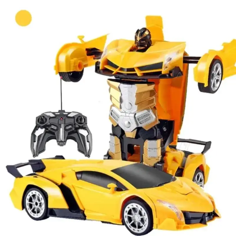 Transform Rc Cars for Boys And Girls 4-7 8-12, 2.4Ghz Remote Control Car 1:18 Scale Transforming Robot, button transformation...
