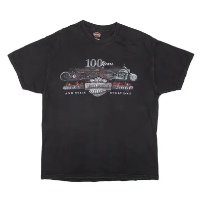 HARLEY DAVIDSON 100 Years Mens Biker T-Shirt Black L