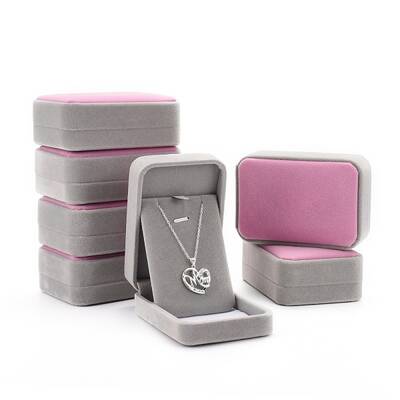 Rectangle Velvet Necklaces Boxes