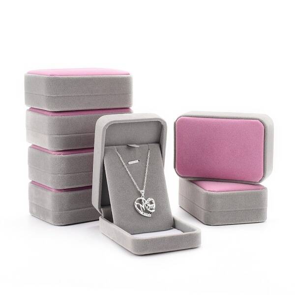 Rectangle Velvet Necklaces Boxes