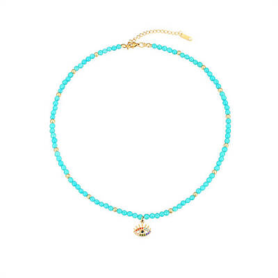 Natural Aquamarine Beaded Necklaces