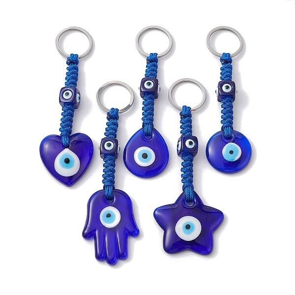 Handmade Evil Eye Lampwork Pendant Keychains