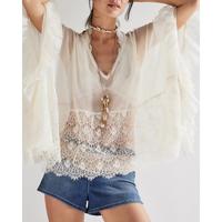 Women’s V Neck Poncho Tops Batwing Sleeve Solid Color Loose Fit T-Shirts Blouses top lili cute  top  for  women