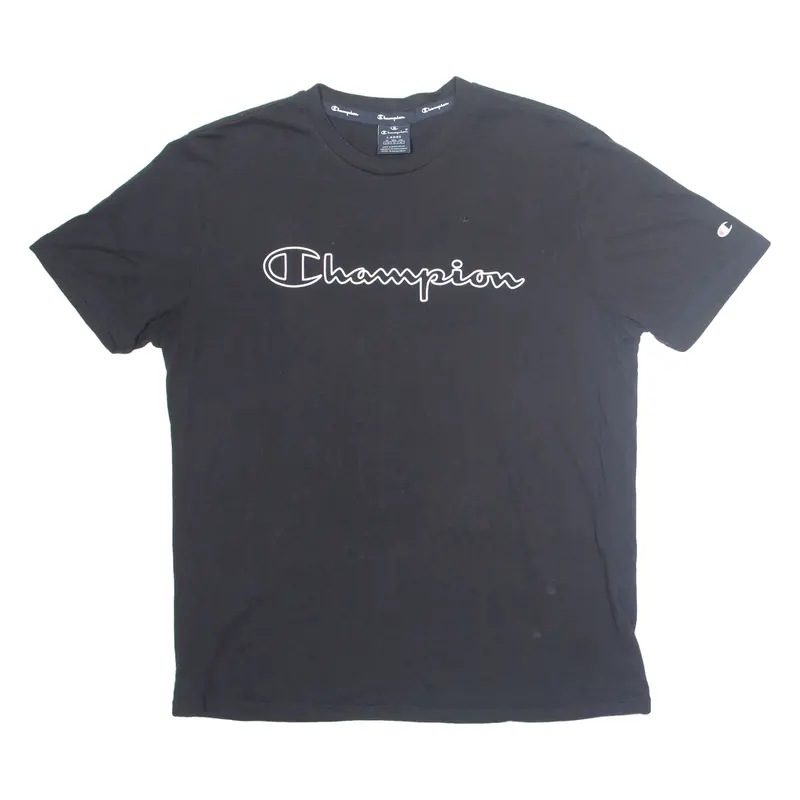 CHAMPION Mens T-Shirt Black L