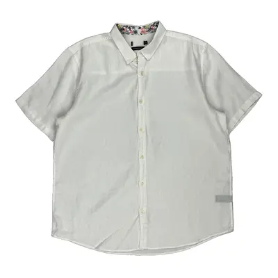 Unbranded Short Sleeve Shirt - XL White Linen
