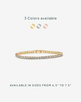 PAVOI 14K Gold Plated 3mm Cubic Zirconia Classic Tennis Bracelet - Hypoallergenic Gold Bracelets for Women - Size 6.5-7.5 Inc...