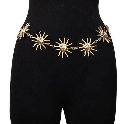 Alloy Sun Link Waist Chains for Women