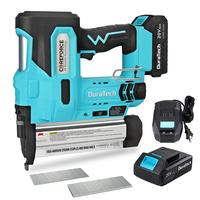 #dealsforyoudays DURATECH 20V Cordless Brad Nailer, 18 Gauge, 2-in-1 Nail/Staple Gun for Upholstery, Carpentry, Including 2.0...