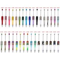【P2】 (Pen has GAP on wrap) Qty 5 Standard Rhinestone Pens for DIY Assorted Beadable Pens