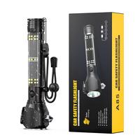 Car Safety Hammer Powerful Flashlight, Portable 10 in 1 Multifunctional 6000LM Flashlight, Fire Emergency Outdoor Flashlight ...